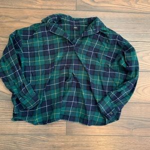 Uniqlo flannel crop